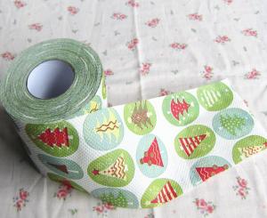Quality Christmas Tree funny printed toilet paper roll wholesale