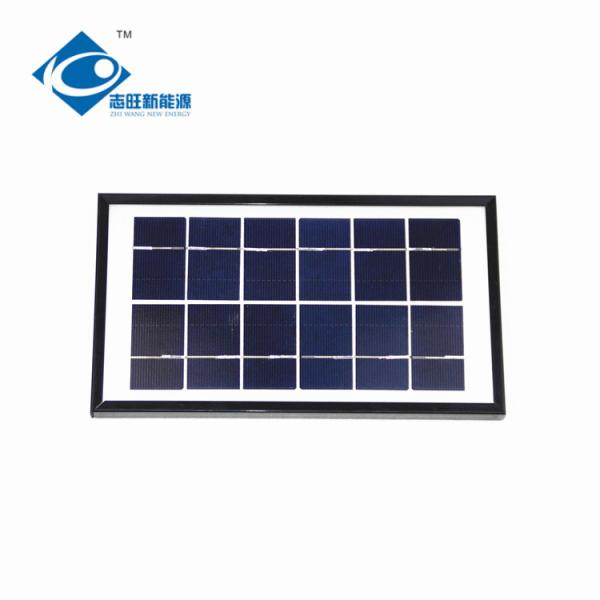 6V 4W aluminum frame Glass Laminated Solar Panel ZW-4W-6V-2 high efficient solar