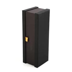 Quality PU leather Single Wine vodka brandy Bottle Gift Box Luxury Rigid Spirit packing box Sponge Cushion wholesale