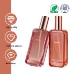 100ml Pink Gradient Glass Cosmetic Packaging Glass Lotion Bottle With Pump