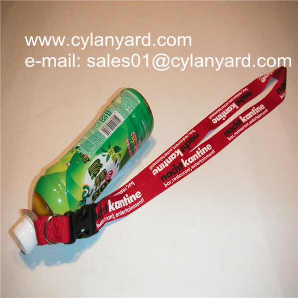 polyester lanyard with water bottle holder loop
