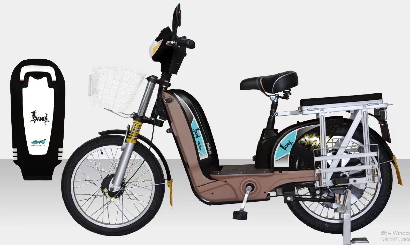 Large Capacity 48V 500W Electric Food Delivery Bike With Front And Rear Drum Brake