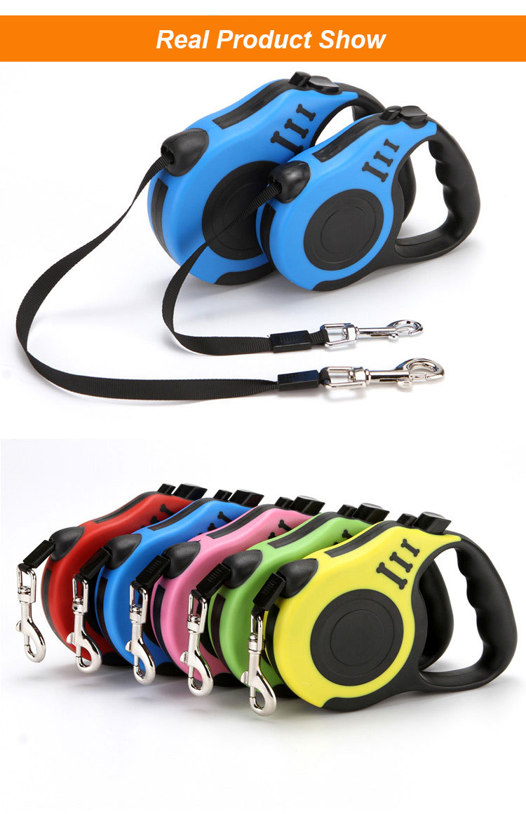 Plastic Material Auto Dog Leash Pet Accessory Retractable Dog Lead