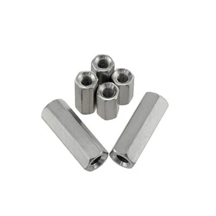 Stainless Steel 304 316 Long Connector Thread Nut DIN6334 Hex Coupling Nut