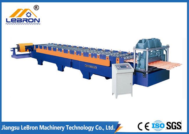 New 6500 mm long color steel glazed tile roll forming machine / glazed roof tile roll forming machine