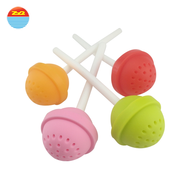 Lollipop cute colorful tea shape filter travel buddy sloth non plastic loose leaf tea custom silicone tea infuser