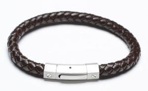 Quality Leather Bracelet, Stainless Steel Clasp, 8 Inches wholesale