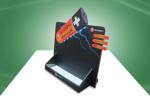 Supermarket Promotion Black Cardboard Countertop Displays Customized