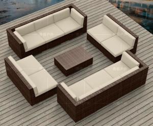 Quality Leisure Aluminium Outdoor Garden wicker chair PE Rattan patio Backyard Sofa sets wholesale