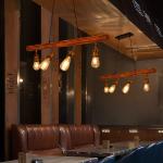 Retro loft industrial bar chandelier restaurant hot pot coffee shop wooden
