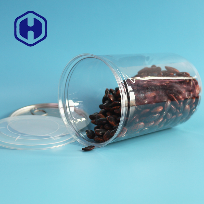 Big 502# 199mm Height PET Can Plastic Canister With Lid 72.7oz