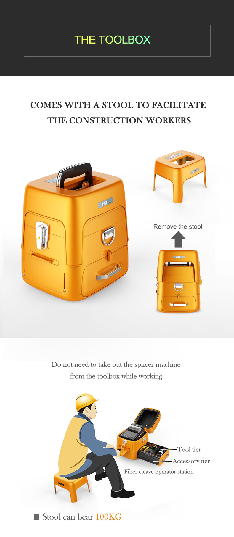 Automatic Heating Fiber Optic Fusion Splicer With 5 Inch Display Screen