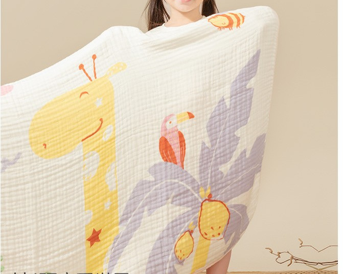 Untwisted Four Layer Printed Gauze Fabric 220GSM Baby Blanket Soft Feeling