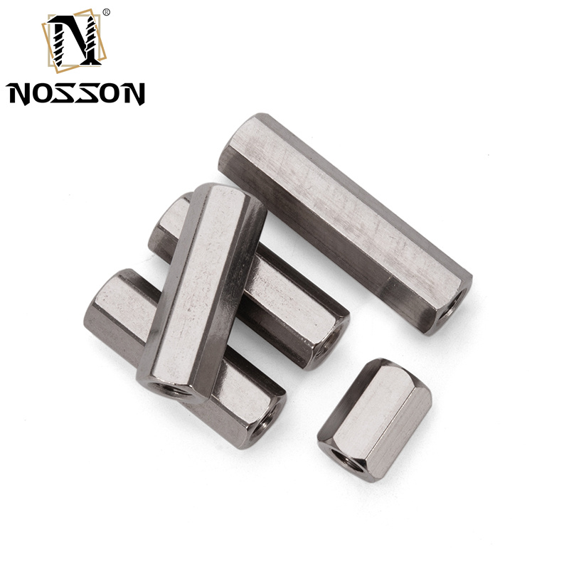 ANSI Standard Galvanized 304 Stainless Steel Threaded Rod Round Coupling Nut for Bar Stud Measurement System Imperial Inch