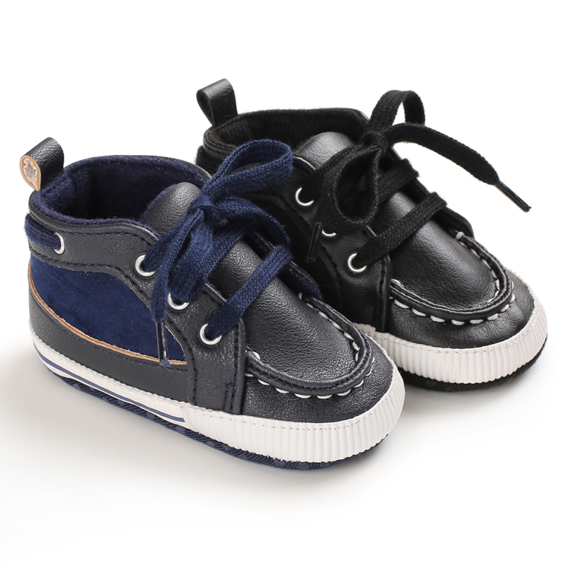 PU leather casual shoes cotton soft sole prewalker infant baby boy shoes