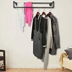 Wall-Mounted Clothes Rack Industrial Pipe Clothes Hanging Bar