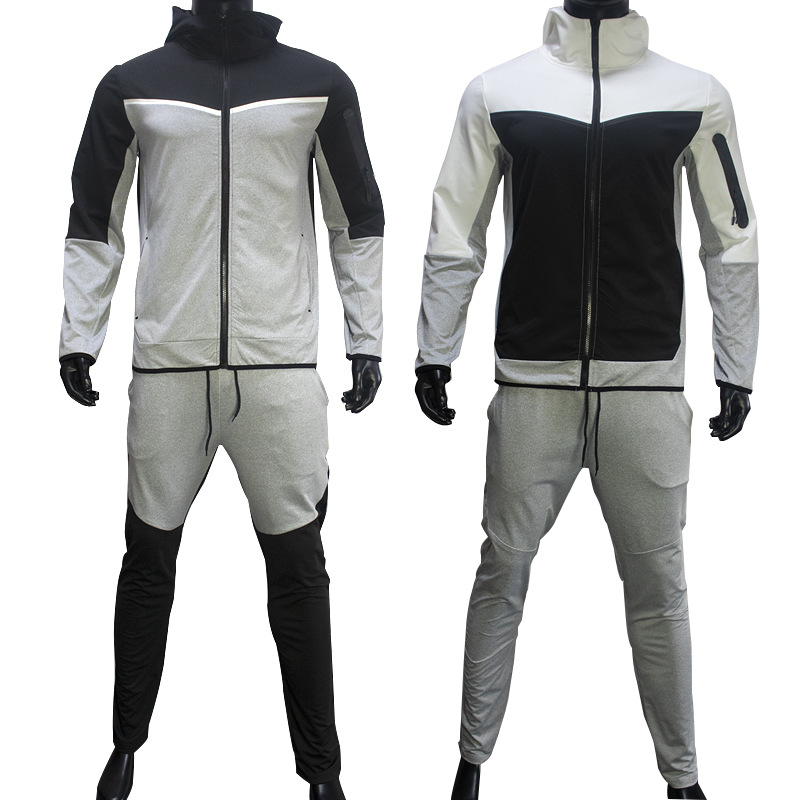 Fitted Printed Men Sportswear Set Gym Training Swimwear Two Pieces Tracksuit
