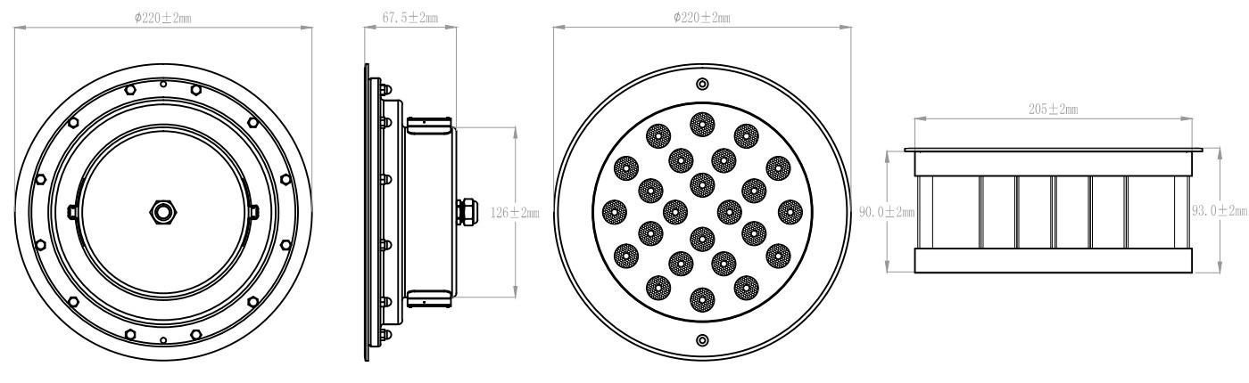 Recessed Installation Led Swimming Pool Lights Floating SS316L IP68 Replace Hologan