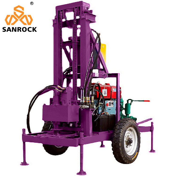 Portable Water Well Drilling Rig for Deep Water Drilling 75-300mm Drilling Diameter