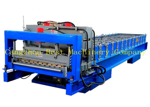 Cheap House Roof Glazed Tile Roll Forming Machine , Metal Roof Making Machine for sale