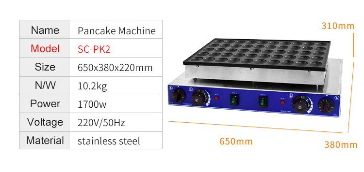 Commercial Snack Equipment 25 Holes Electric Muffins Machine Mini Pancake Waffle Maker Pancake Machine