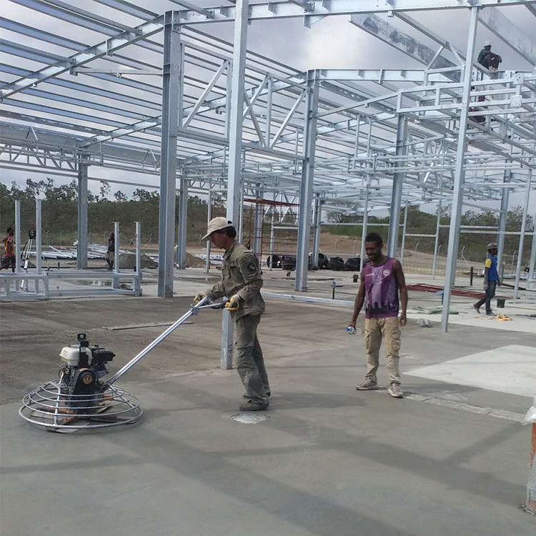 Heavy Duty Steel Structure Workshop With Bolt Connection And Heat Treated Steel Cladding
