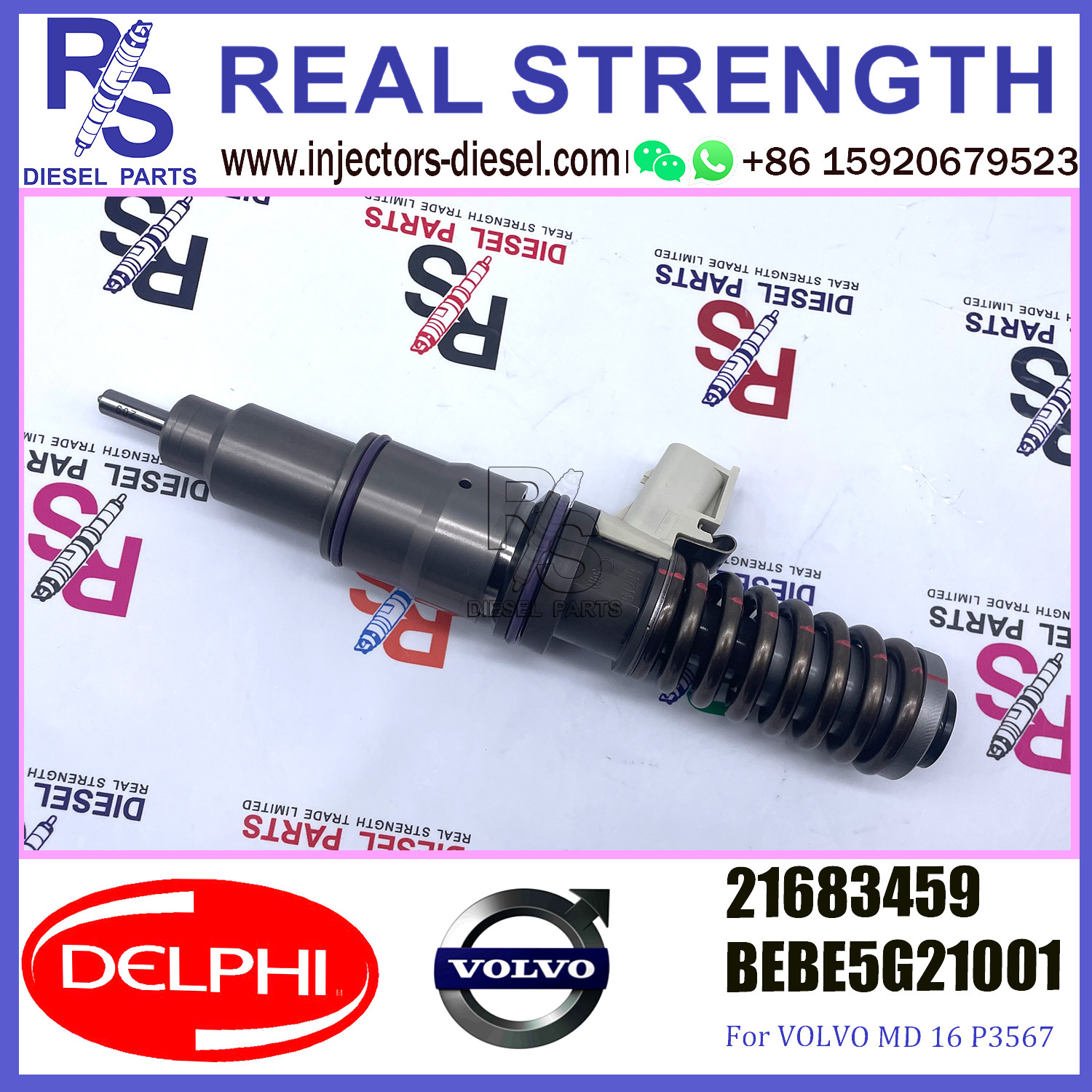 DELPHI 4pin injector 21683459 BEBE5G21001 Diesel pump Injector V-O-L-V 21683459 BEBE5G21001 E3.4 for V-O-L-V MD 16 P3567