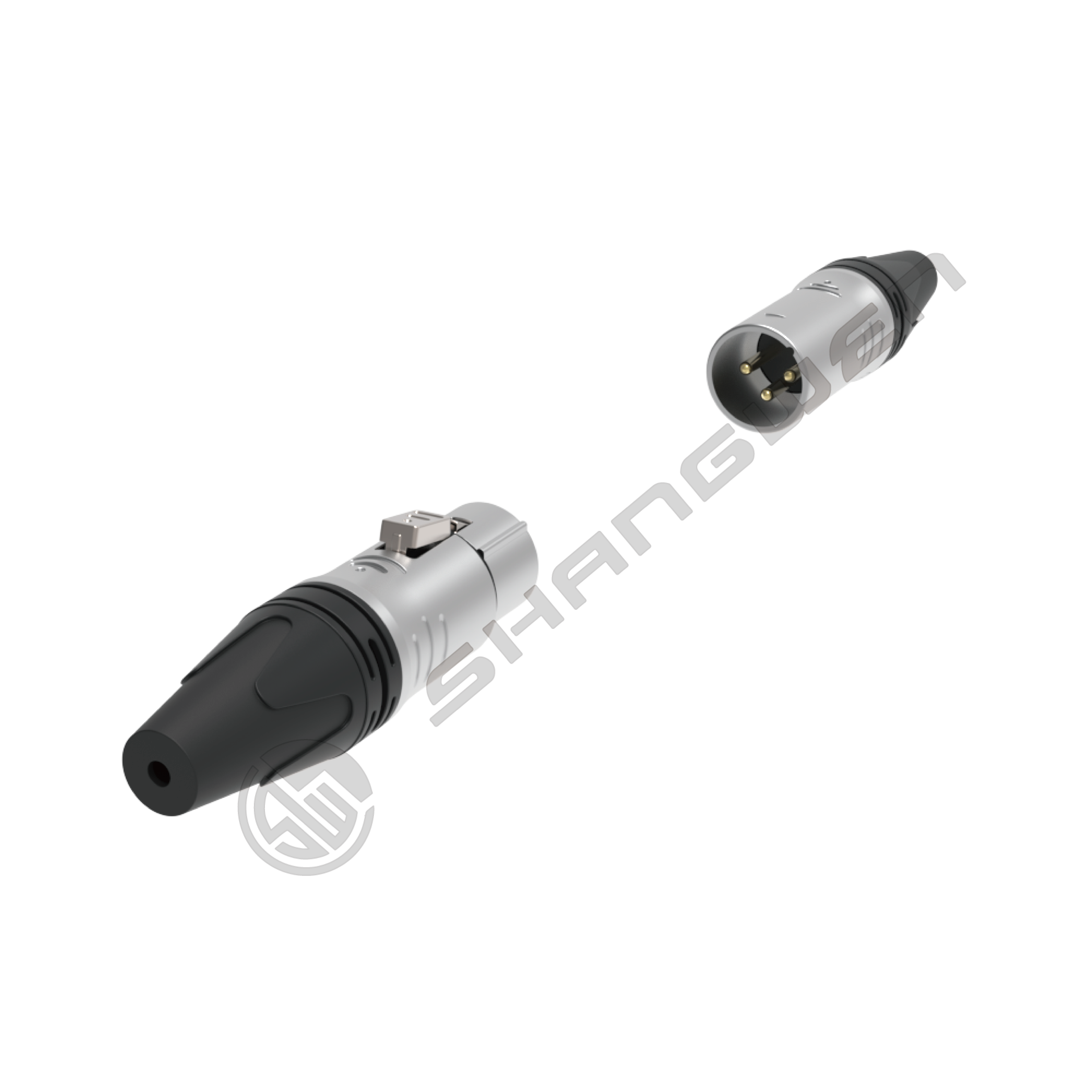 Mini D-Type XLR Audio Connector 3-Pin Male Socket Zinc Alloy Shell Panel Mount Jacks for Audio Speaker Microphone XLR Female