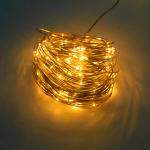 Decorative 10M 100 LED 3AA Battery Powered Copper Fairy String Lights