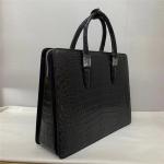 Authentic Crocodile Belly Skin Businessmen Briefcase Large Coded Working Purse