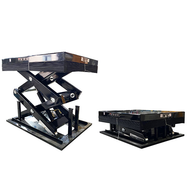Double Scissor Vertical Custom Electric Lift Tables 2500kg Large Platform 2500mmx820mm Max Height 39.37in