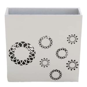 Quality Metal white oblong flower pot large decorative rectangle flower box wholesale