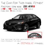 Machined Black Wheels For 18-22 Toyota Camry OEM Rim 75221B