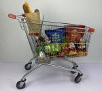 European Style Customized Grocery Shopping Trolley 150L Metal Supermarket