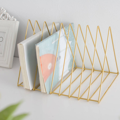 Amazon Hot Sale Stainless Steel Triangle Book Shelf Document Holder