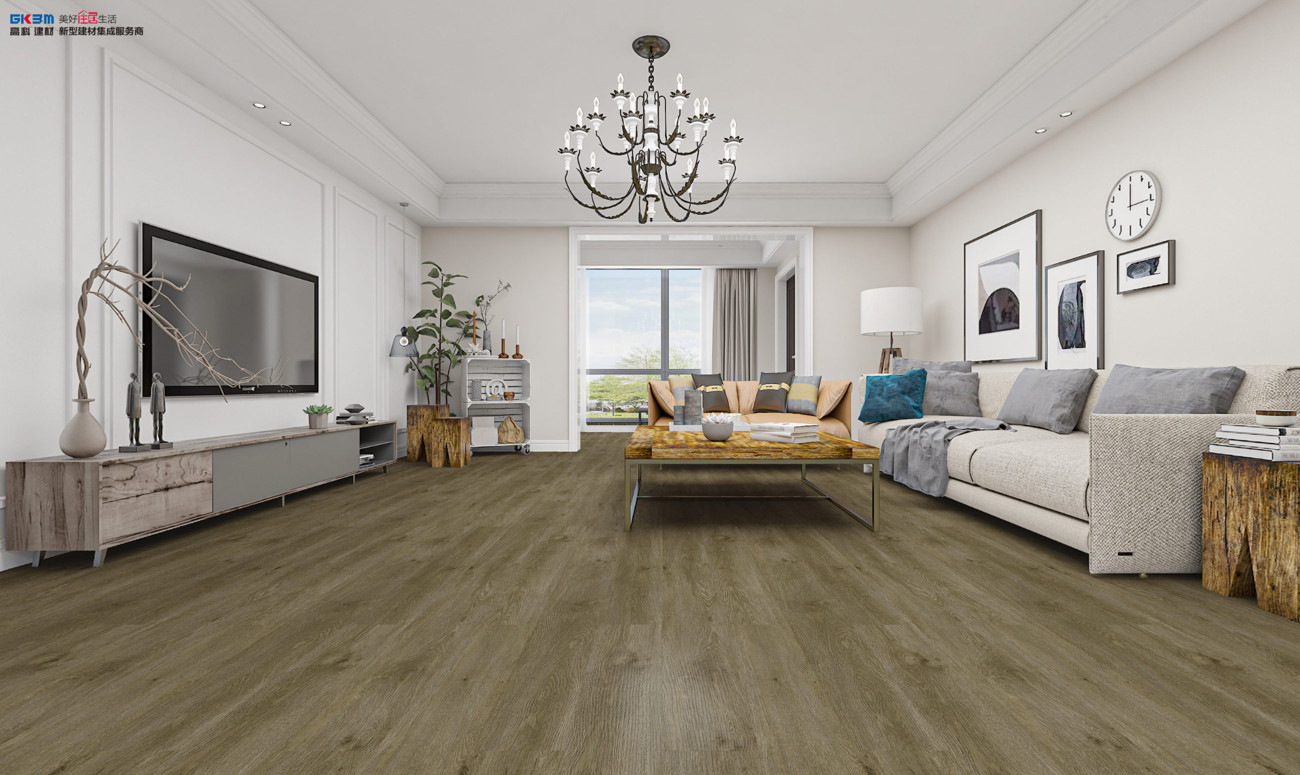 Luxury Indoor Deco Floor SPC Waterproof High Abrasion GKBM LS-W031 Greenpy