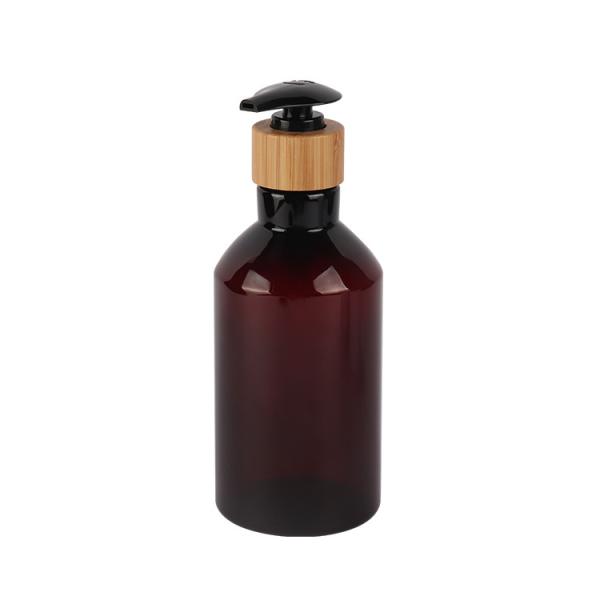 7oz 10oz 16oz Cosmetic Lotion Bottle Refillable Amber Slanted Shoulder PET