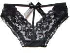 Sexy Sheer Thong with strap bowknot