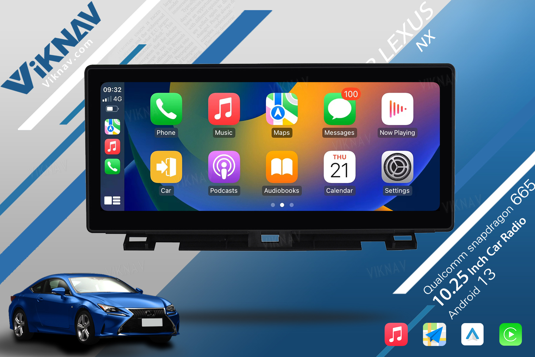 2015-2016 LEXUS NX200 NX200T Radio System Android Touch Screen Carplay