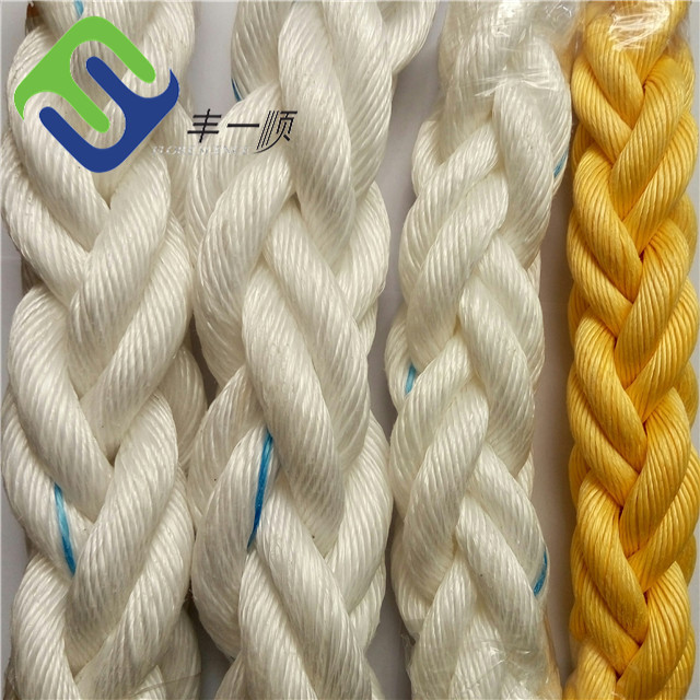 High Strength White 8 Strands Polypropylene Rope PP Mooring Rope