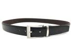 Customized Mens Black Dress Belt With Zinc Alloy Buckle Classic Style