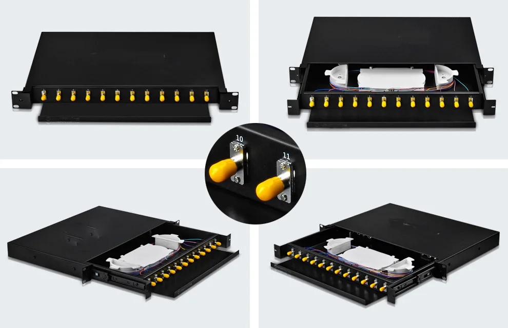 LC SC Rack Installation 24 Fiber Optic Distribution Frame for 48 Port MTP MPO ODF