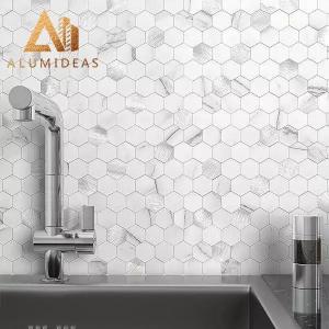 Quality Self-adhesive Aluminum Surface Metal Mosaic Tile Sticker wholesale