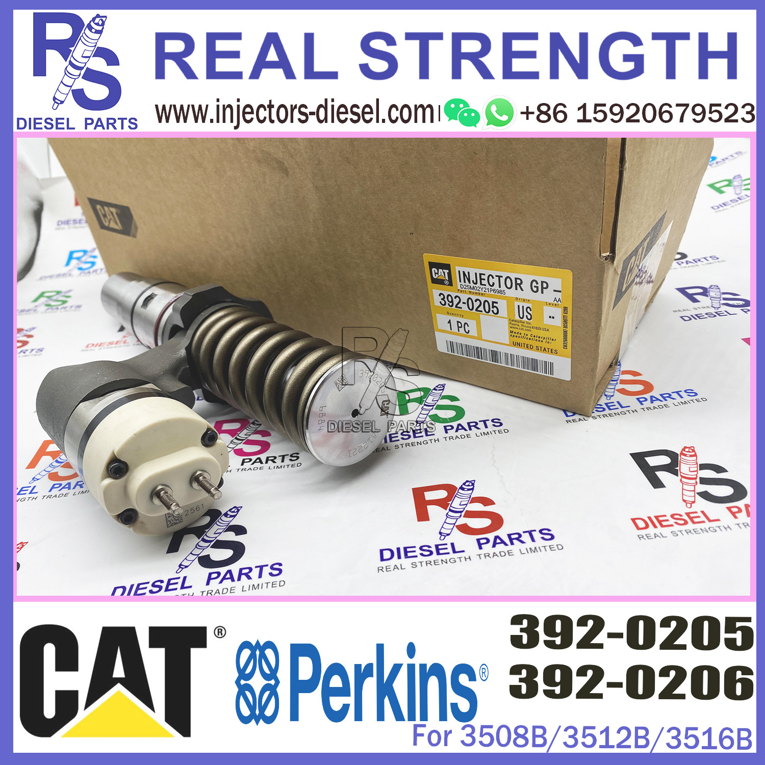 Diesel Fuel Injector 386-1752 386-1766 392-0205 FOR Caterpillar Engine 3508B/3512B/3516B