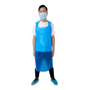Quality Customized Disposable Plastic Aprons Waterproof Kitchen Apron PE Apron wholesale
