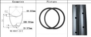 Quality new china factory price Only 360g super light 25mm mtb 29&quot; carbon mtb rims tubuless rims wholesale