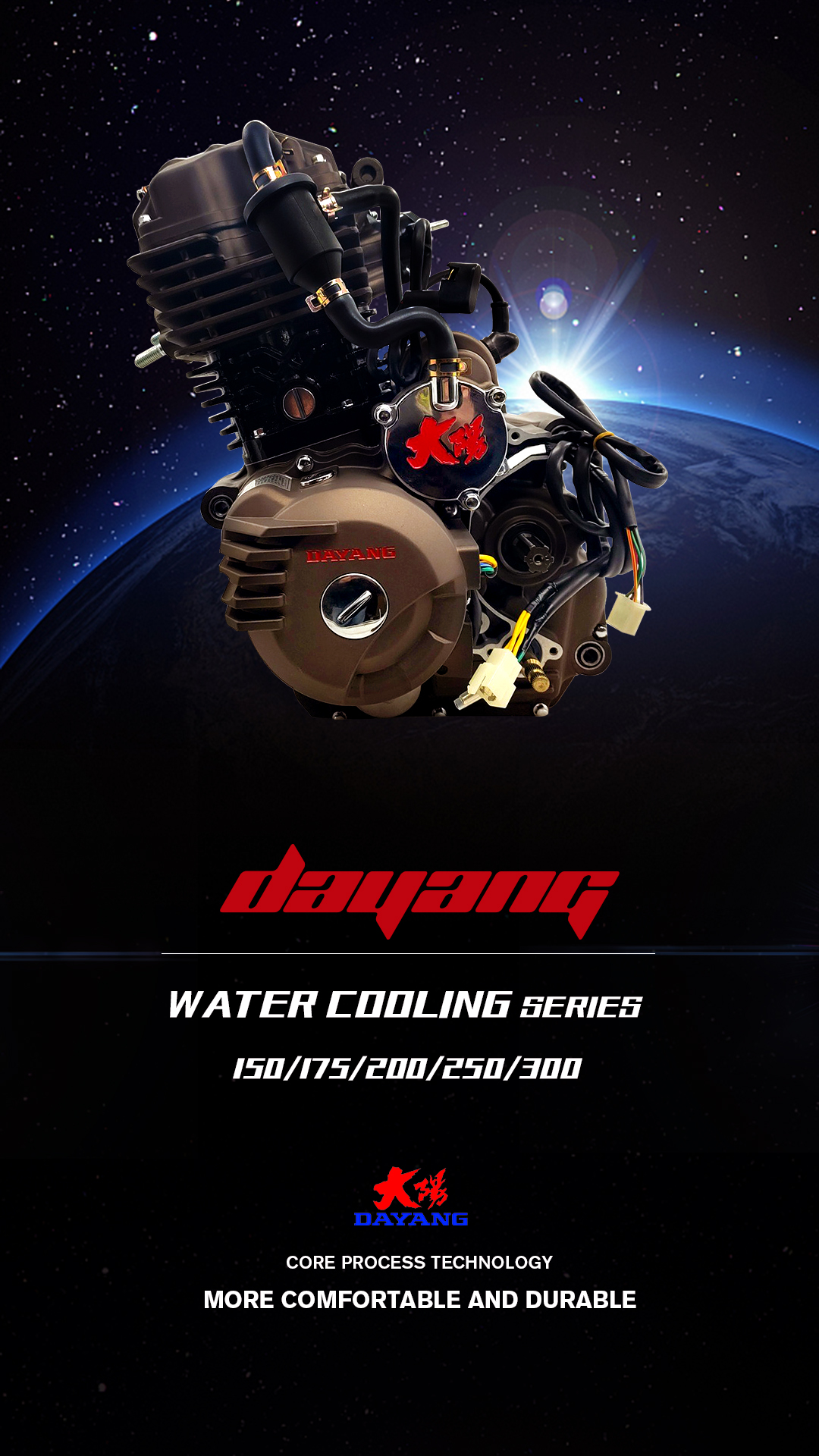200cc Water-Cooled Petrol 3 Wheels Motorcycle Engine Assembly 1 Cylinder 4 Stroke 31 CDI