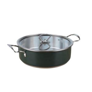 Quality Nonstick 201 cookware food warm cooking 24cm hot pot stainless steel soup pot wholesale