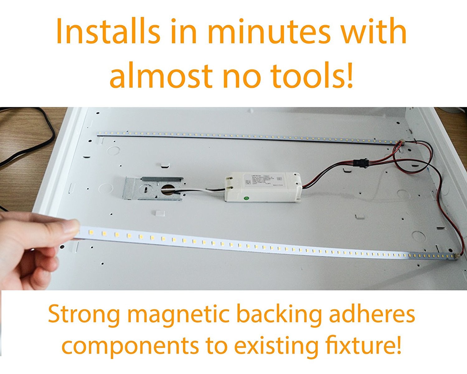 2 Foot 16watt LED Magnetic Retrofit Kit 140lm/W High Output