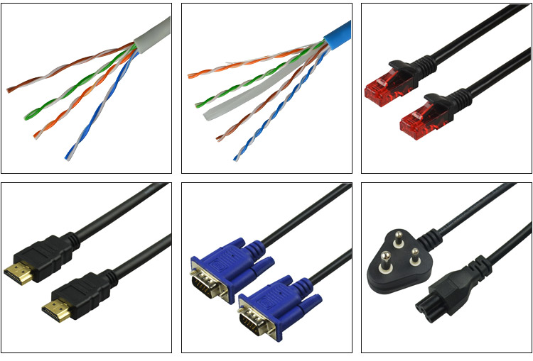 2M VGA Monitor Cables 3+2 Male To Male Vga Cable With Blue Plug